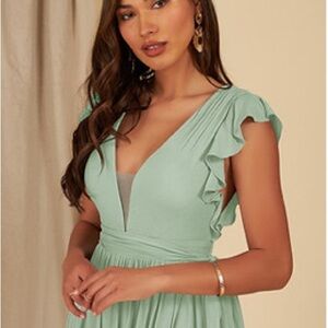 Elegant Agave Green Bridesmaid Dress
